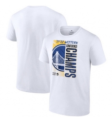 Men Golden State Warriors 2022 White Western Conference Champions Locker Room T Shirt