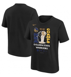 Men's Golden State Warriors 2021-2022 Black NBA Finals Champions Locker Room T-Shirt1
