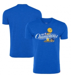 Men's Golden State Warriors 2021-2022 Royal NBA Finals Champions Official Logo Davis T-Shirt