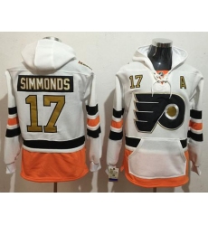 Flyers #17 Wayne Simmonds White 3rd Name & Number Pullover NHL Hoodie