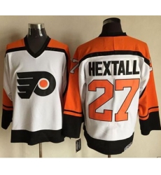 Flyers #27 Ron Hextall WhiteBlack CCM Throwback Stitched NHL Jersey