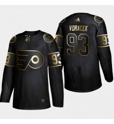 Flyers 93 Jakub Voracek Black Gold Adidas Jersey