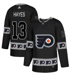 Men Philadelphia Flyers #13 Kevin Hayes Black Team Logo Fashion NHL jersey