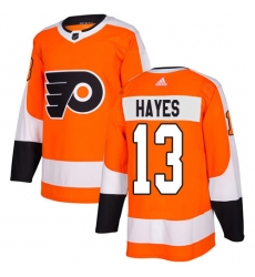 Men Philadelphia Flyers #13 Kevin Hayes Orange Home Authentic Stitched NHL Jersey