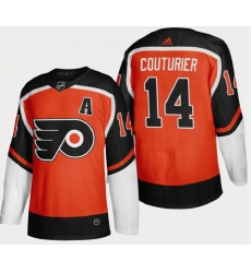 Men Philadelphia Flyers 14 Sean Couturier Orange Stitched NHL Jersey