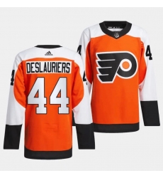 Men Philadelphia Flyers 44 Nicolas Deslauriers 2023 24 Orange Stitched Jersey
