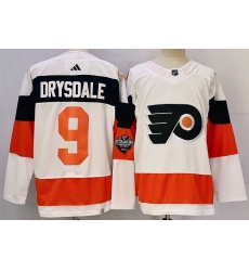 Men Philadelphia Flyers 9 Jamie Drysdale White 2023 2024 Stadium Series Stitched Jersey