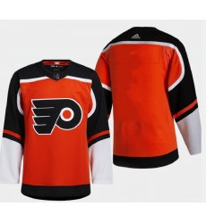 Men Philadelphia Flyers Blank 2021 Orange Reverse Retro Stitched Jersey