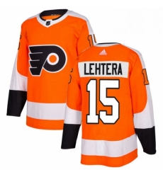 Mens Adidas Philadelphia Flyers 15 Jori Lehtera Authentic Orange Home NHL Jersey 