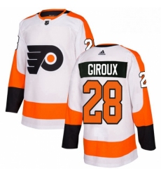 Mens Adidas Philadelphia Flyers 28 Claude Giroux Authentic White Away NHL Jersey 