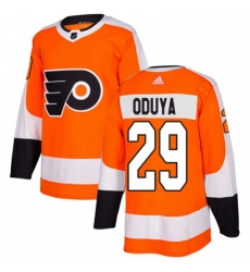 Mens Adidas Philadelphia Flyers 29 Johnny Oduya Authentic Orange Home NHL Jersey 