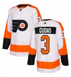 Mens Adidas Philadelphia Flyers 3 Radko Gudas Authentic White Away NHL Jersey 