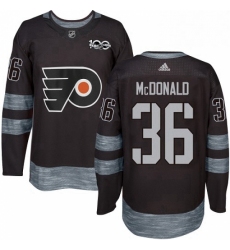 Mens Adidas Philadelphia Flyers 36 Colin McDonald Authentic Black 1917 2017 100th Anniversary NHL Jersey 