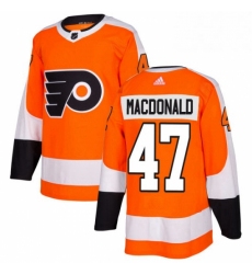 Mens Adidas Philadelphia Flyers 47 Andrew MacDonald Authentic Orange Home NHL Jersey 