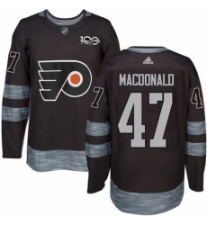 Mens Adidas Philadelphia Flyers 47 Andrew MacDonald Premier Black 1917 2017 100th Anniversary NHL Jersey 