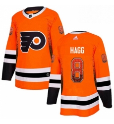 Mens Adidas Philadelphia Flyers 8 Robert Hagg Authentic Orange Drift Fashion NHL Jersey 