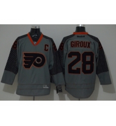 NHL Philadelphia Flyers #28 Claude Giroux Charcoal Cross Check Fashion jerseys