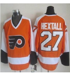 Philadelphia Flyers #27 Ron Hextall Orange White CCM Throwback Stitched NHL Jersey