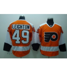 Philadelphia Flyers 49 Michael Leighton Orange Jerseys