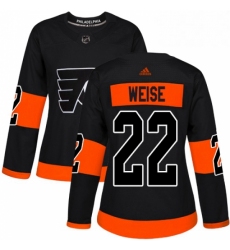 Womens Adidas Philadelphia Flyers 22 Dale Weise Premier Black Alternate NHL Jersey 