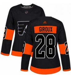 Womens Adidas Philadelphia Flyers 28 Claude Giroux Premier Black Alternate NHL Jersey 