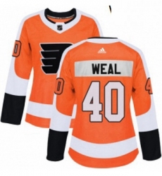 Womens Adidas Philadelphia Flyers 40 Jordan Weal Authentic Orange Home NHL Jersey 