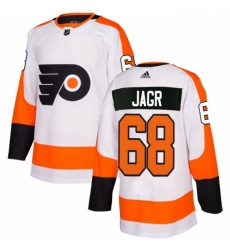 Womens Adidas Philadelphia Flyers 68 Jaromir Jagr Authentic White Away NHL Jersey 
