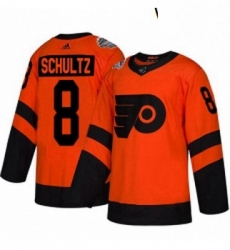 Womens Adidas Philadelphia Flyers 8 Dave Schultz Orange Authentic 2019 Stadium Series Stitched NHL Jersey 