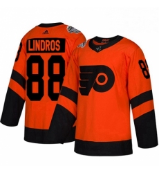 Womens Adidas Philadelphia Flyers 88 Eric Lindros Orange Authentic 2019 Stadium Series Stitched NHL Jersey 