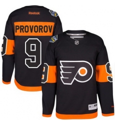 Flyers #9 Ivan Provorov Black 2017 Stadium Series Stitched Youth NHL Jersey
