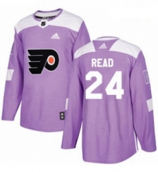 Youth Adidas Philadelphia Flyers 24 Matt Read Authentic Purple Fights Cancer Practice NHL Jersey 