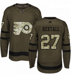 Youth Adidas Philadelphia Flyers 27 Ron Hextall Premier Green Salute to Service NHL Jersey 