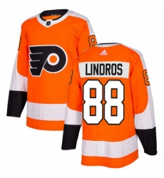 Youth Adidas Philadelphia Flyers 88 Eric Lindros Premier Orange Home NHL Jersey 