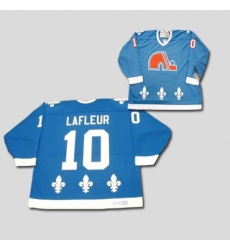 Nordiques #10 Guy Lafleur Stitched CCM Throwback blue NHL Jersey