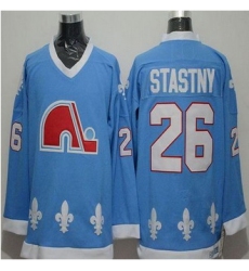 Quebec Nordiques #26 Peter Stastny Light Blue CCM Throwback Stitched NHL Jersey