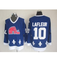 Quebec Nordiques Hockey Jerseys #10 Lafleur Blue Jersey