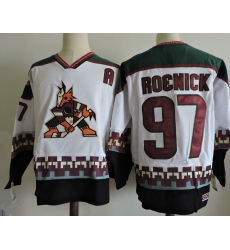 Men Adidas Arizona Coyotes 97 Jeremy Roenick White Stitched NHL Jersey