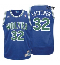 Men Christian Laettner Minnesota Timberwolves Wolves Blue Adidas Jersey