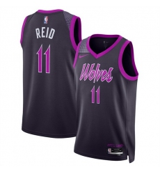 Men Minnesota Timberwolves 11 Naz Reid Purple 2025 26 City Edition Stitched Jersey