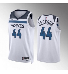 Men Minnesota Timberwolves 44 Justin Jackson White Association Edition Stitched Jersey