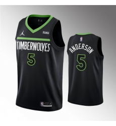 Men Minnesota Timberwolves 5 Kyle Anderson Black Statement Edition Stitched Jersey