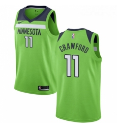 Mens Nike Minnesota Timberwolves 11 Jamal Crawford Swingman Green NBA Jersey Statement Edition 