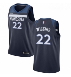 Mens Nike Minnesota Timberwolves 22 Andrew Wiggins Swingman Navy Blue Road NBA Jersey Icon Edition