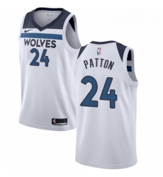 Mens Nike Minnesota Timberwolves 24 Justin Patton Authentic White NBA Jersey Association Edition 