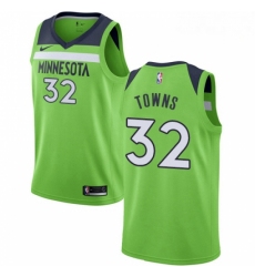 Mens Nike Minnesota Timberwolves 32 Karl Anthony Towns Authentic Green NBA Jersey Statement Edition