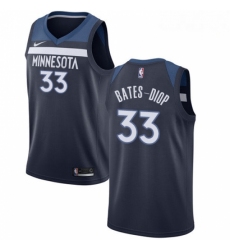 Mens Nike Minnesota Timberwolves 33 Keita Bates Diop Swingman Navy Blue NBA Jersey Icon Edition 