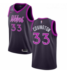 Mens Nike Minnesota Timberwolves 33 Robert Covington Swingman Purple NBA Jersey City Edition 