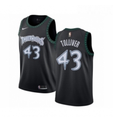 Mens Nike Minnesota Timberwolves 43 Anthony Tolliver Authentic Black Hardwood Classics Jersey 