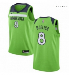 Mens Nike Minnesota Timberwolves 8 Nemanja Bjelica Authentic Green NBA Jersey Statement Edition 