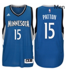 Minnesota Timberwolves 15 Justin Patton Road Blue New Swingman Stitched NBA Jersey 